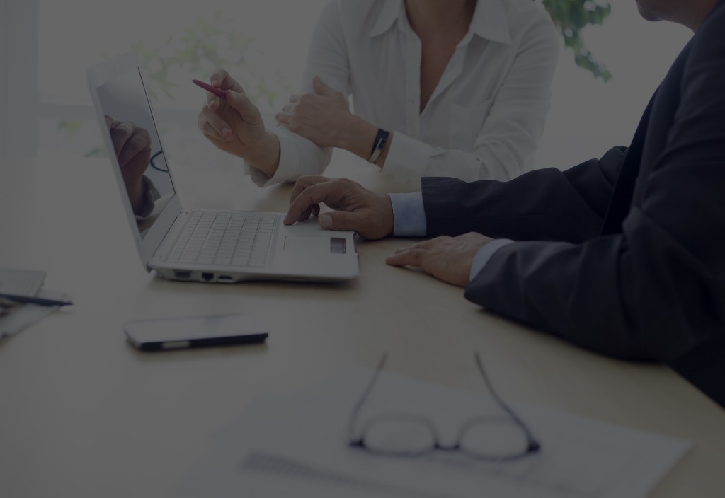 Working man and woman in the office